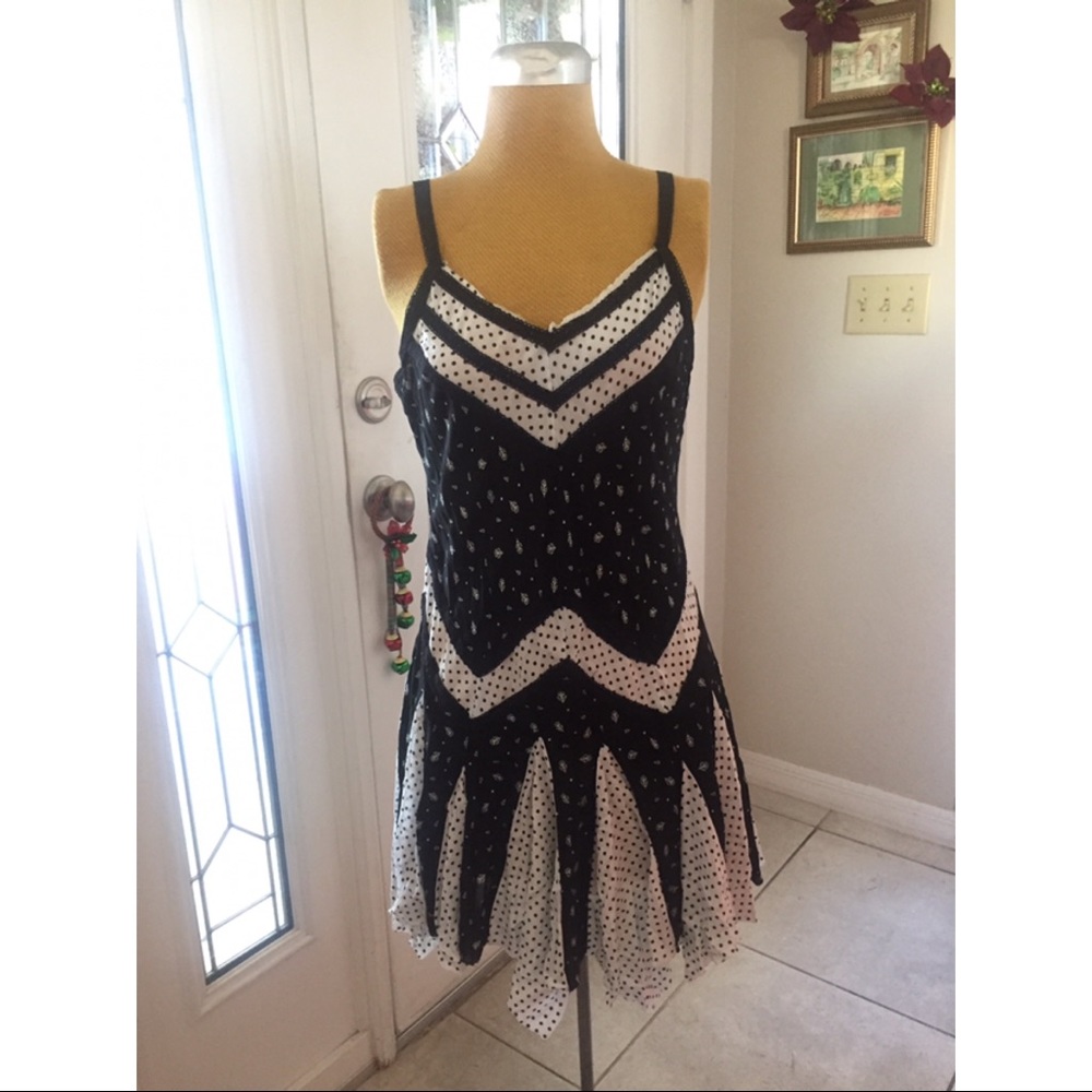 Free People Black and White Dress
